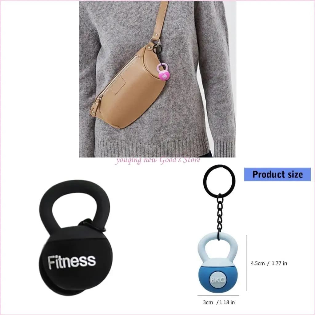 57QA Kettlebell 3D Women's Keychain Charming Kettlebell Keychain Gift for Instructors and Instructors