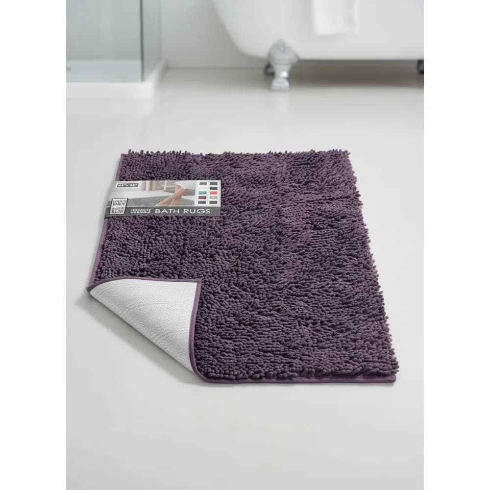 Tappetino da bagno in ciniglia di peluche 24x36 pollici - Tappeto da bagno antiscivolo lavabile in lavatrice ad asciugatura rapida per il comfort domestico