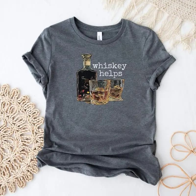 Maglietta whisky Magliette da golf Magliette Abbigliamento firmato da uomo