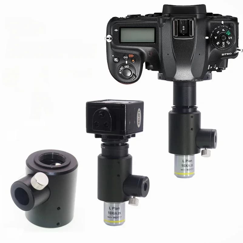 Adattatore per obiettivo M26 RMS mezzo riflesso mezza trasmissione punto coassiale luce LED Video microscopio industriale accessori per montaggio a C