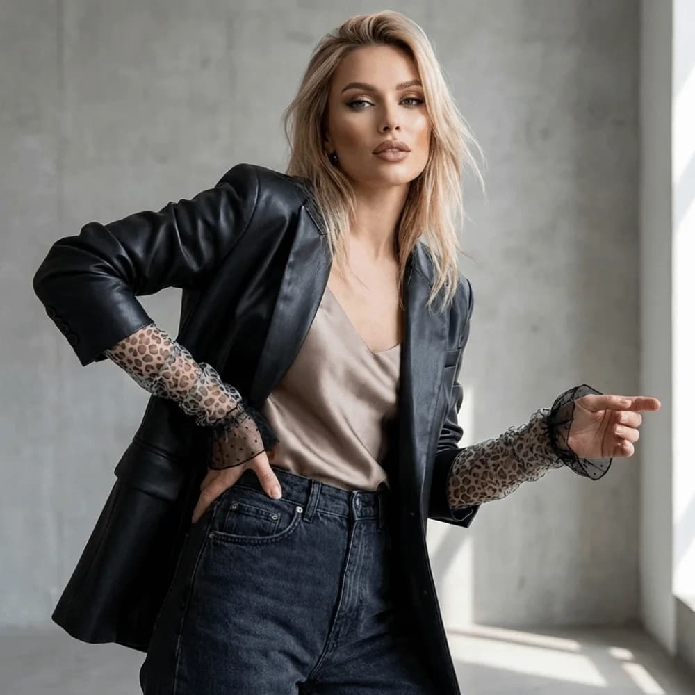 Maniche in pizzo traspiranti Lolita con motivo a pois, in rete trasparente, protezione solare, con fiocco, guanti lunghi senza dita alla moda