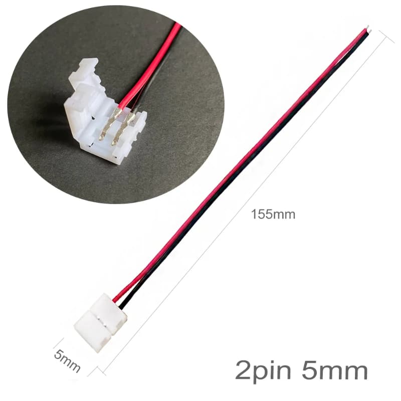 Nastro luminoso a LED Connettore a testa singola 2/3/4/5/6 Pin Connettori per strisce LED 8mm 10mm 12mm Per 2835 3528 5050 5730 5630 SMD LED Strip
