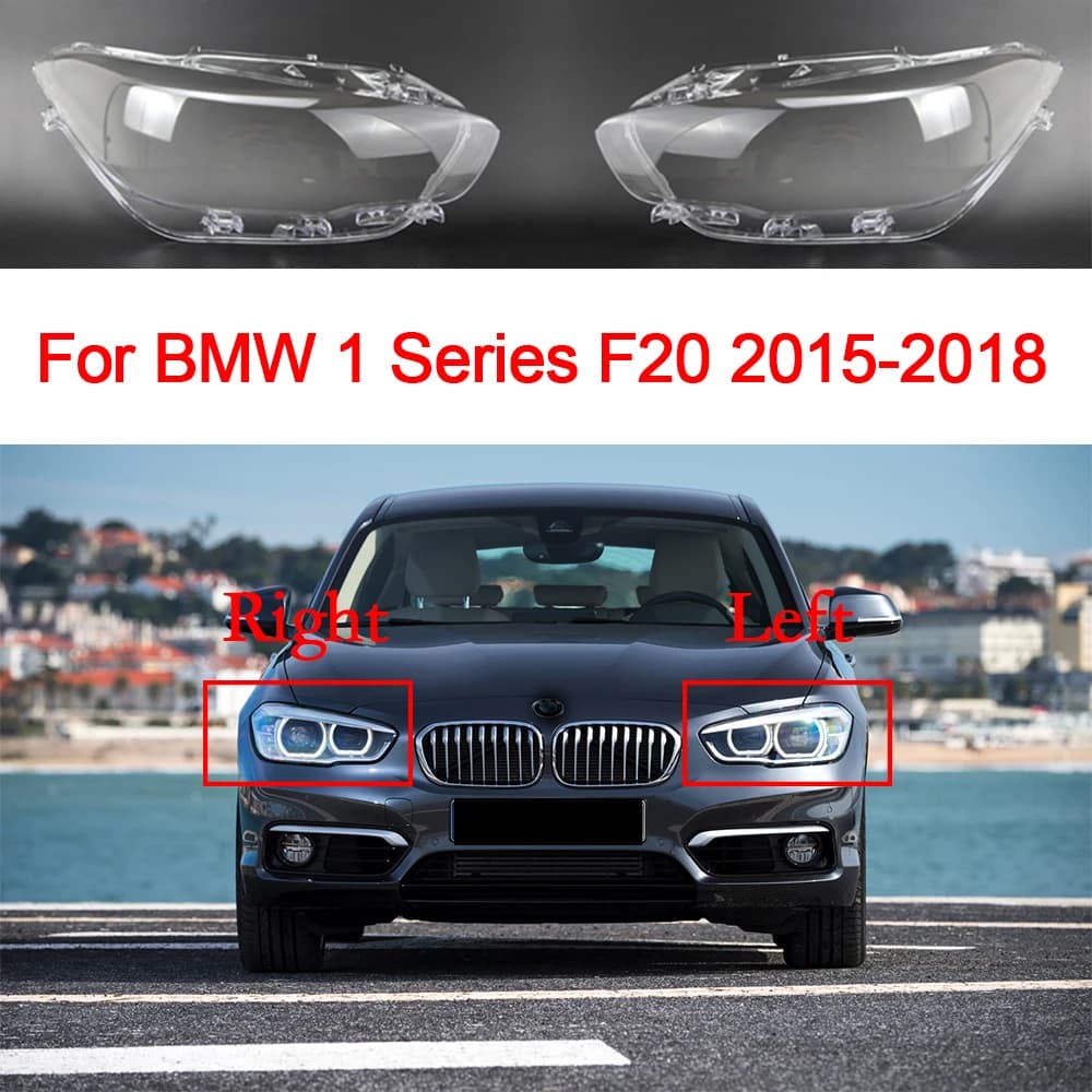 Car Headlight Lens For BMW 1 Series F20 2015 2016 2017 2018 Left/Right Glass Light Cover Lampshade Car Accessories Replacement