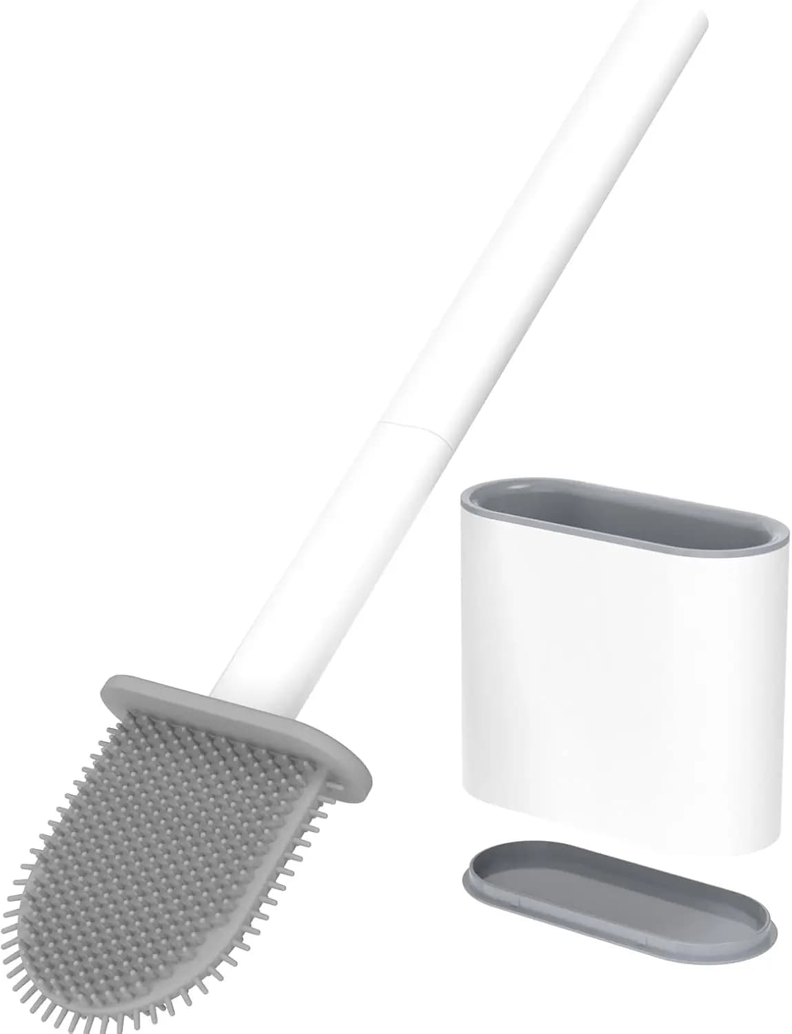 RV Toilet Bowl Brush by, Silicone Bristles, Wall-Mounted, Anti-Roll & Anti-Drip Design | Safe for RV Toilets, Travel Trailers, C