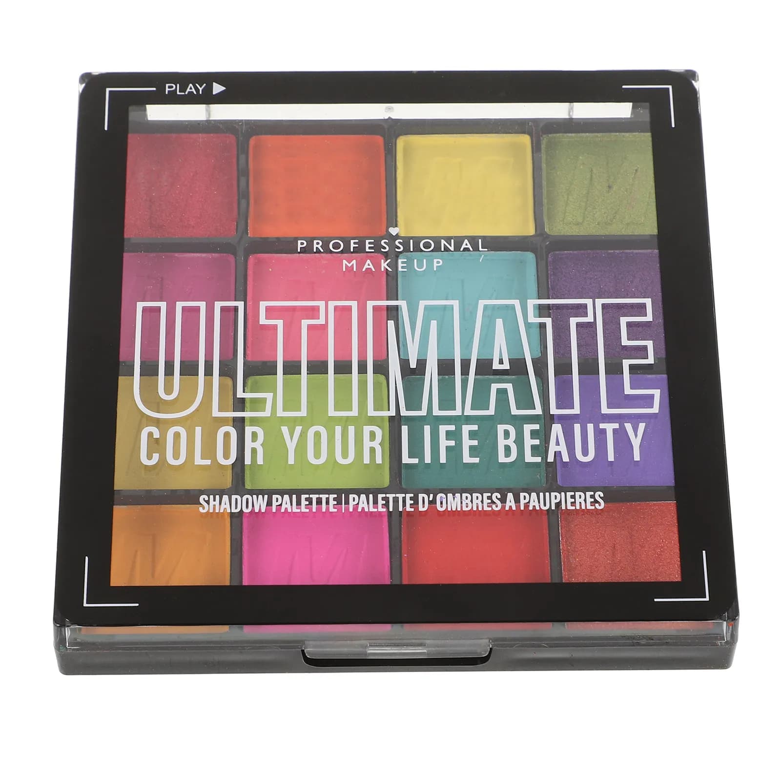 Palette Ombretti 16 Colori: Opachi, Shimmer e Glitter Vibranti, Formato Compatto da Viaggio per Festival, Feste e Halloween