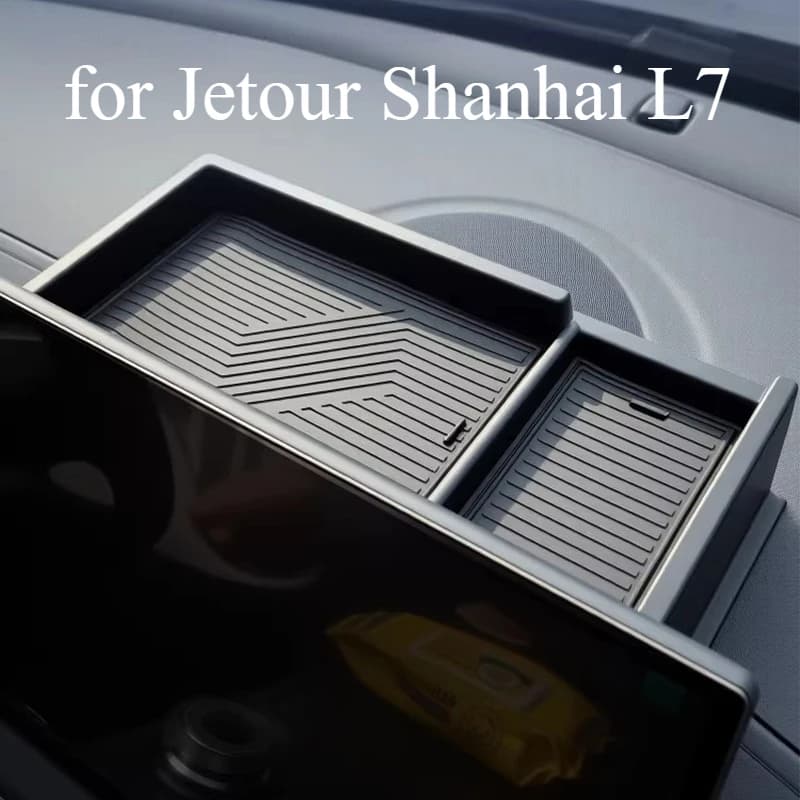 Organizer per Auto Compatibile con Jetour Shanhai L7 Plus, Scatola Portaoggetti Posteriore per Schermo di Controllo Centrale, Accessori Auto