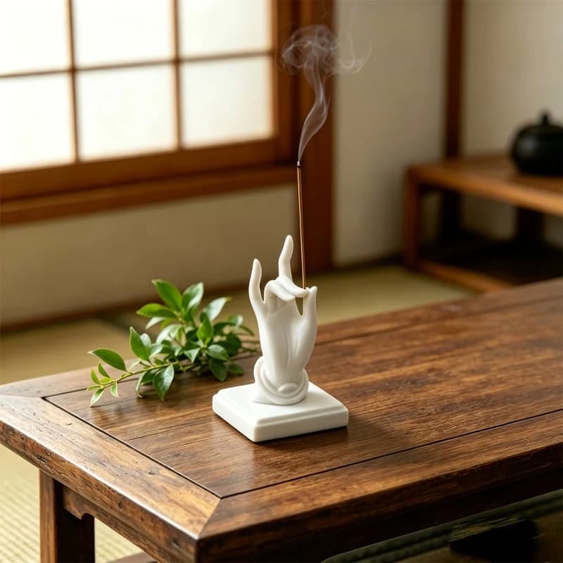 3D Printed Hand Incense Holder Zen Style Decorative Hand Shaped Incense Burner Plastic Hand Shaped Incense Stick Burner Spa