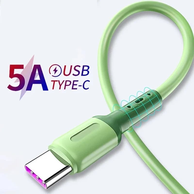 USB C cable fast charging USB data cable type C in Silicone liquid for Samsung S21 S20 Huawei Xiaomi iPad OPPO VIVO