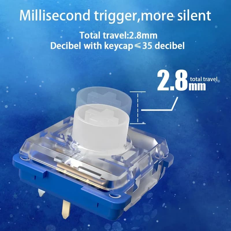Kailh Deep Sea Silenzioso Mini Interruttore Interruttori A Basso Profilo 1353 RGB Tastiera Meccanica Isola MINI Tattile Lineare FAI DA TE Hitbox Interruttore