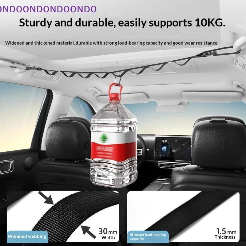Car Clothes Drying Rope, Multi-functional Hanging Hanger For Vehicle Rear Seats