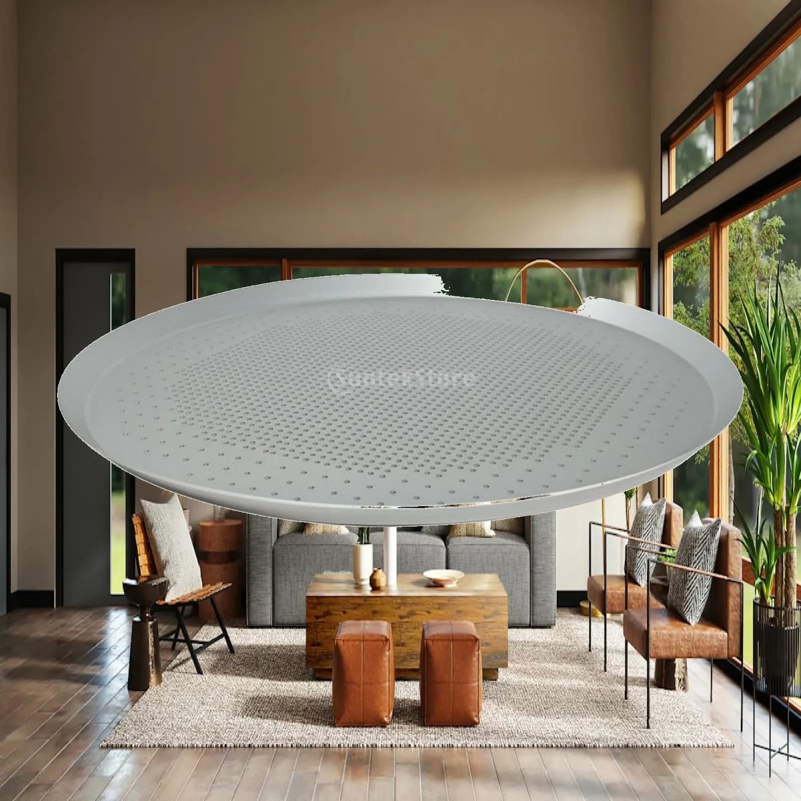 Perforated Pizza Pan for Oven 1.6mm Aluminum Alloy Round Tray Even Heat Distribution Crispy Base Cookware