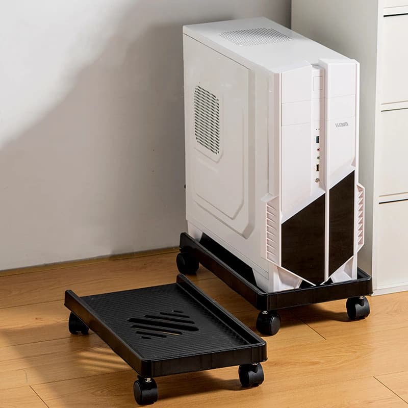 Supporto per CPU mobile regolabile Supporto per torre per computer Supporto per torre per PC ventilato 4 ruote girevoli per la maggior parte dei supporti da scrivania per PC sotto il supporto da scrivania