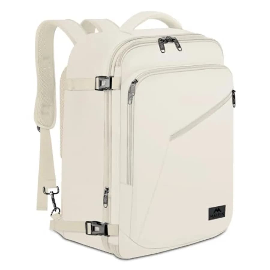 Zaino da Viaggio per Donne, Leggero, Bagaglio a Mano con Cinghie Nascoste, Impermeabile, Antifurto, per Voli, Espandibile