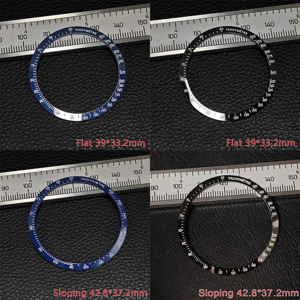 39-42mm Flat and Sloping No Luminous Ceramic Bezel Insert Replacement of Watch Accessories High Quality Ceramic Bezel Black