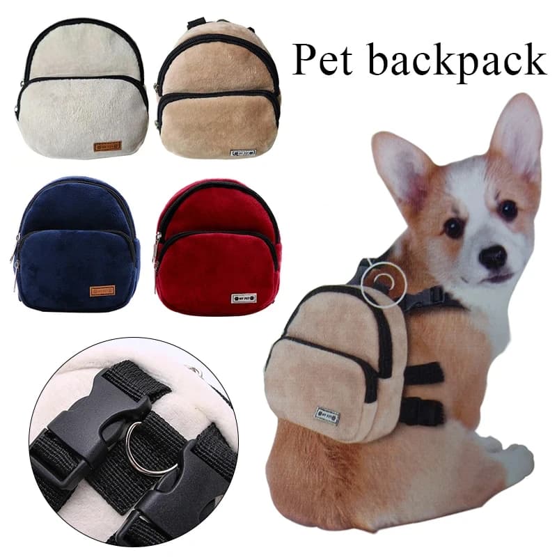 Zaino per cani Borsa morbida per snack per animali domestici Borsa da scuola carina per cuccioli Comoda borsa portatile per animali domestici di grande capacità Forniture per animali domestici all'aperto