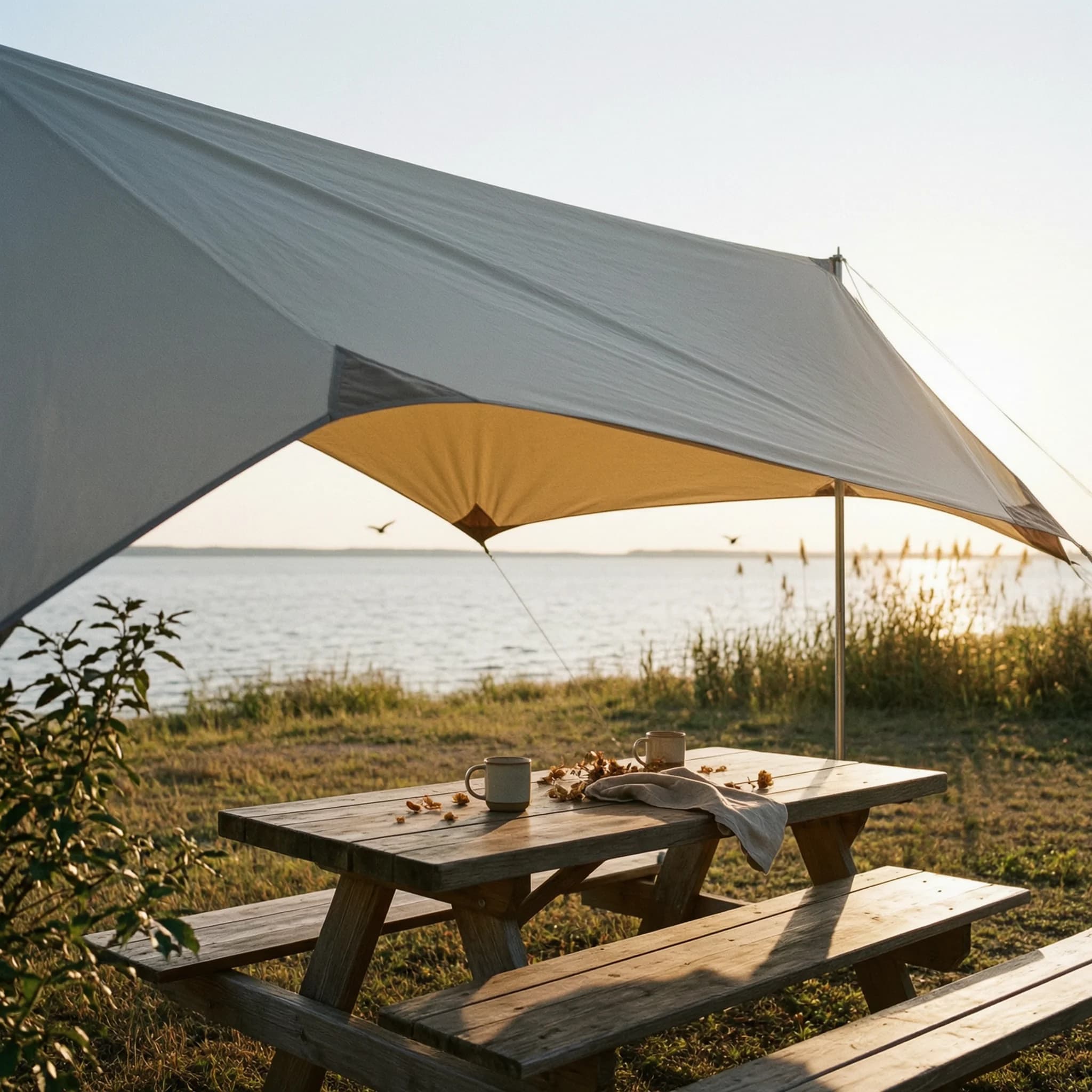 Waterproof Sunshade Tent Multi-Functional Camping Tarp Shelter Portable Tarp Canopy Easy to Set up Rain Fly Fast Drying for Bbq