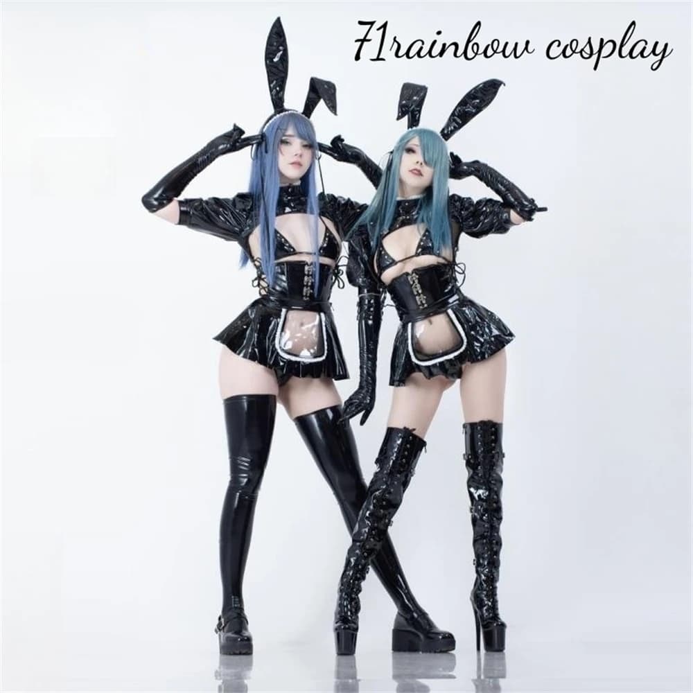 Dark Dynasty Design originale Cosplay Cameriera Bunny Girl Costume Cosplay Donna Tute natalizie Lingerie Abiti Cosplay sexy