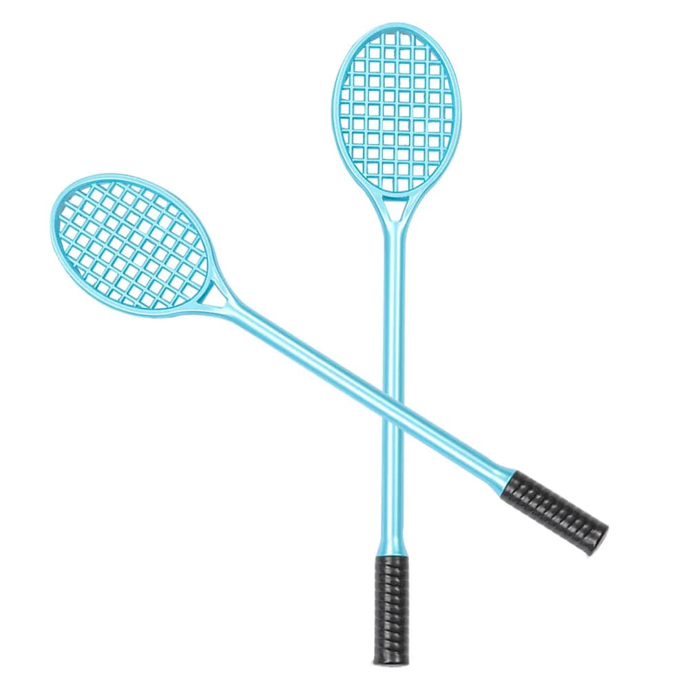2 Penne Gel a Forma di Racchetta da Badminton, Inchiostro Nero, Punta Fine, per Ufficio, Scuola, Schizzi, Disegni, Calligrafia Creativa