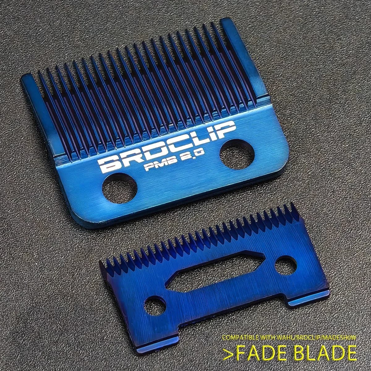 Blue Titanium Plated Clip Blade BRDCLIP Metallurgical Powder Ceramic Degrading Blade Oil Head Spare Blade for Snail Clipper