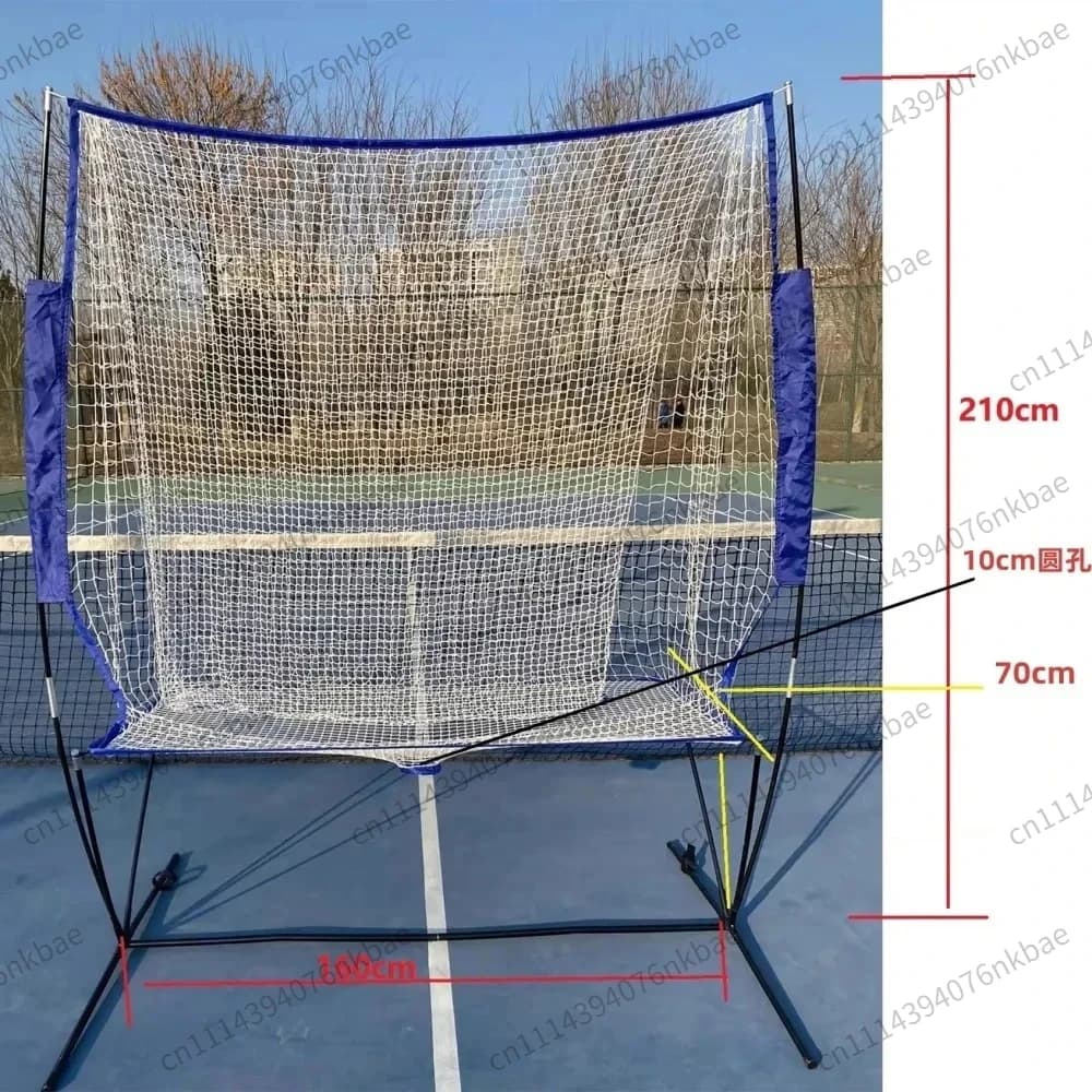 Portable Tennis Rebound Net With Frame Ball Return System Solo Tennis Training Rebounder