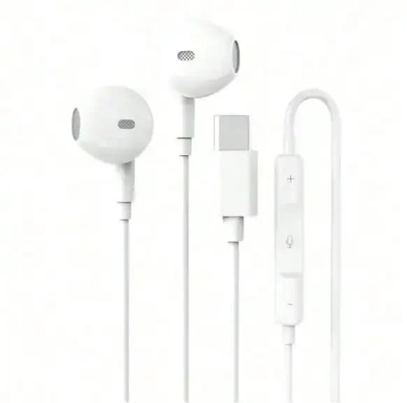 Wired In-Ear Headset: Features An In-Line Microphone And Remote For Optimized Call Quality, Clear Vocals With Minimal Background Noise, Plug-And-Play Compatibility With Multiple Devices, Durability, And Suitability For Music, Work, And Gaming. White.