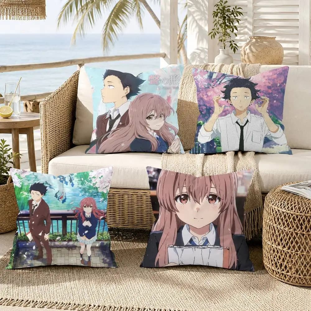 A Silent Voice Shoya Nishimiya Pillow Case for Sofa Living Room Home office Decor Protective Cover