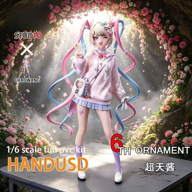Statua da Collezione Premium Studio Needy Streamer Overload Omgkawaiiangel KAngel, Decorazione da Scrivania, Regalo per Giocatori e Fan di Anime