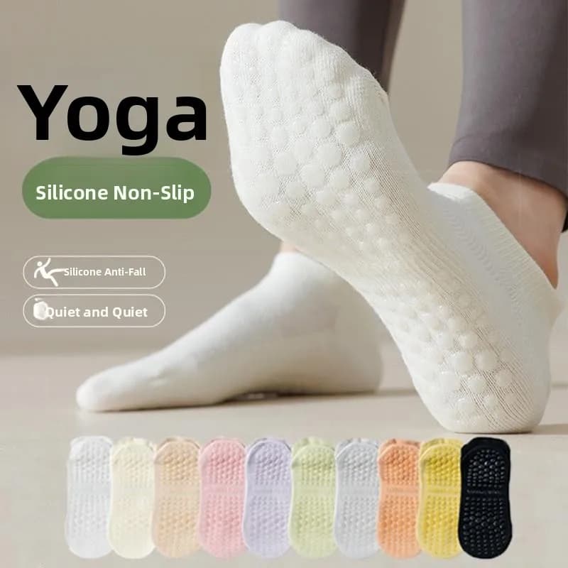 Women's Anti-slip Socks for Yoga, Professional, for Salt with Corda, Breathable, with Long Silicone Tube for Running and Sport