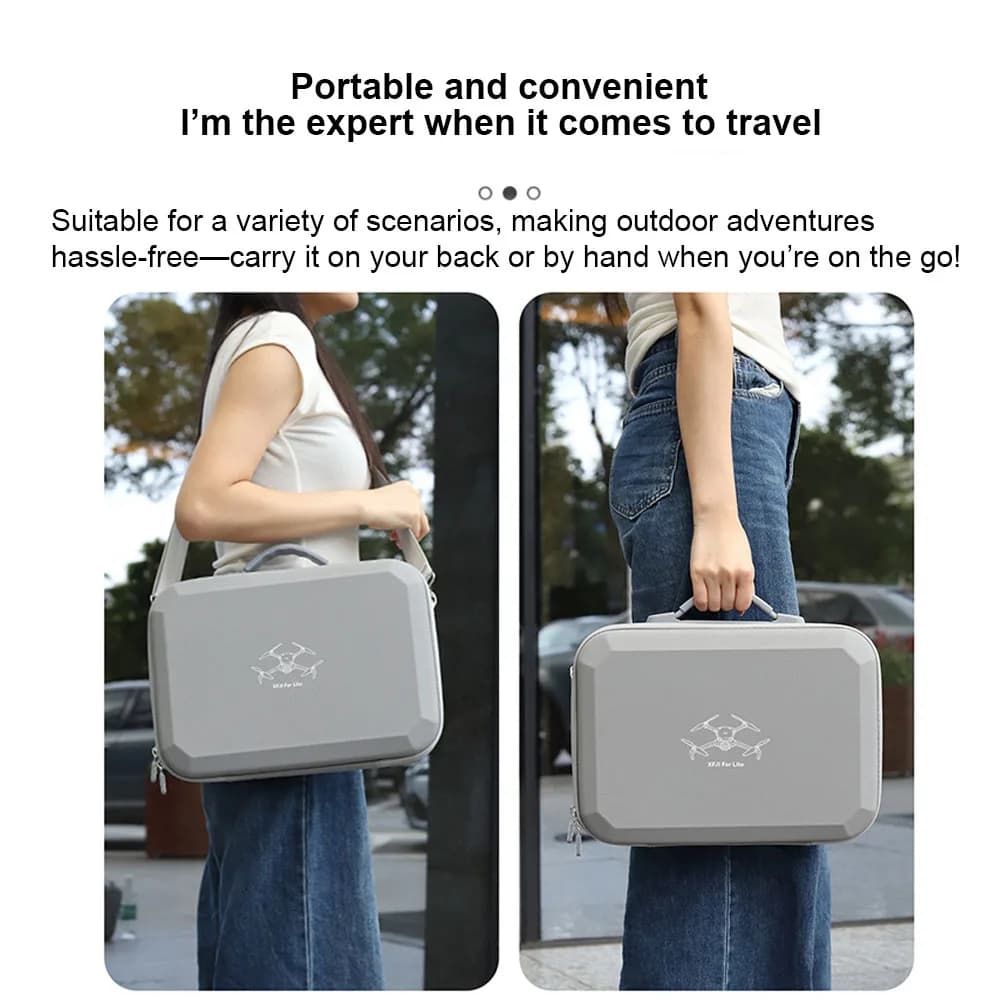 Hard Shell Portable Storage Bag for DJI Lito 1/X1 Carrying Case Dual Zipper
