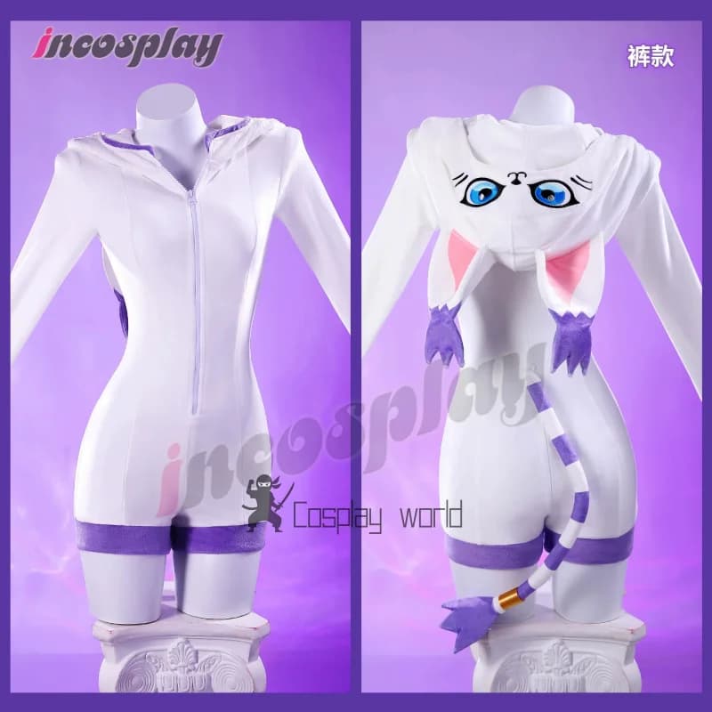 Anime Tailmon‌ Cosplay Costume Sexy Sweet Bodysuit Uniform Halloween Carnival Party Christmas Role Play Women Outfit
