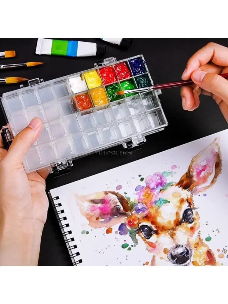 Professional Paint Organiser 12/24/36 Wells For Watercolor Acrylic Oil Paints