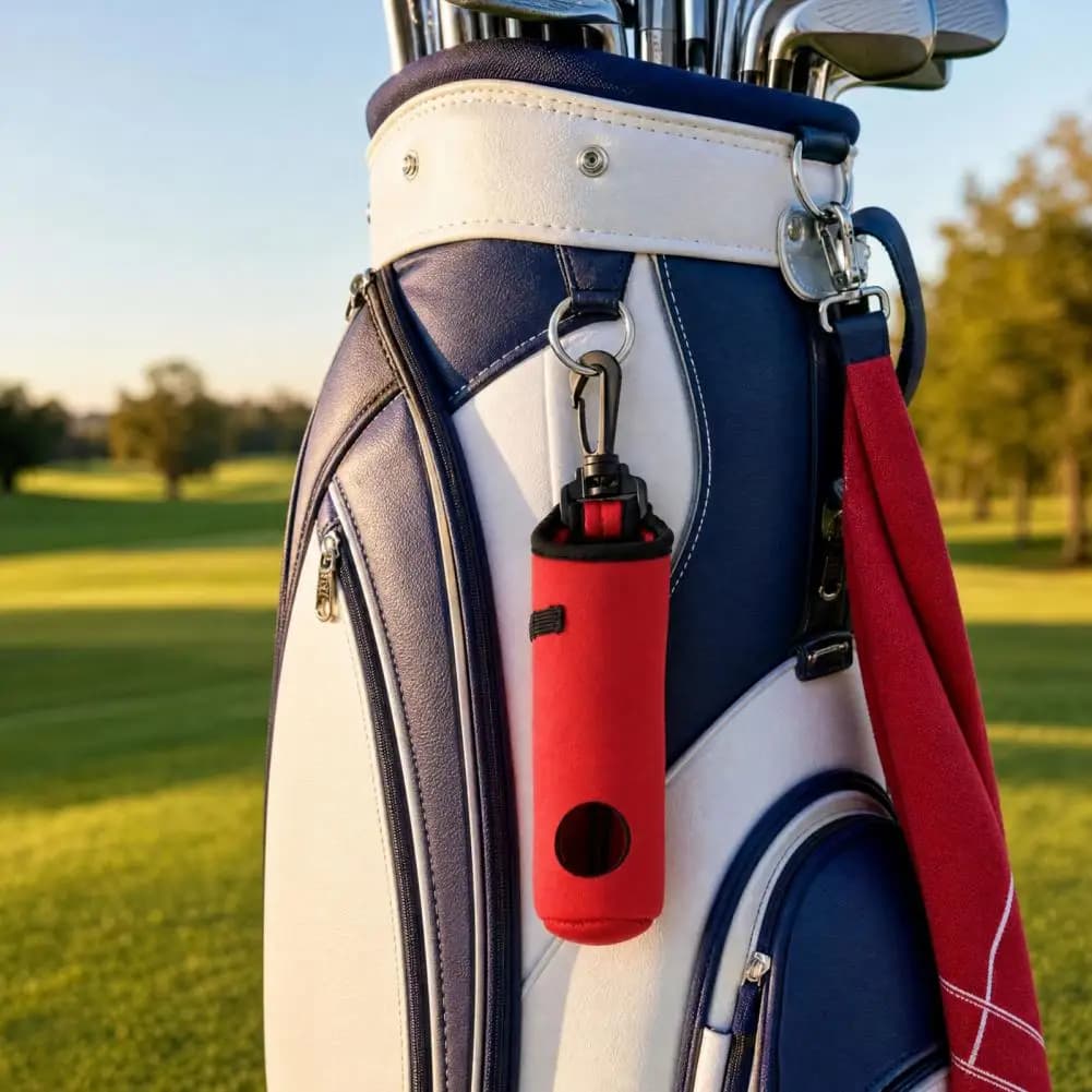 Golf Accessory Golf Ball Carry Bag with Clip Golf Ball Organizer Pouch for Bag Portable Accessories Holder for 3 Balls 3 Tees