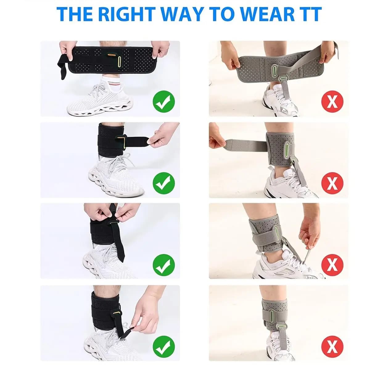 ABPF Adjustable Drop Foot Brace Foot Up AFO Brace Unisex Fits for Right/Left Foot Orthosis Ankle Brace Support