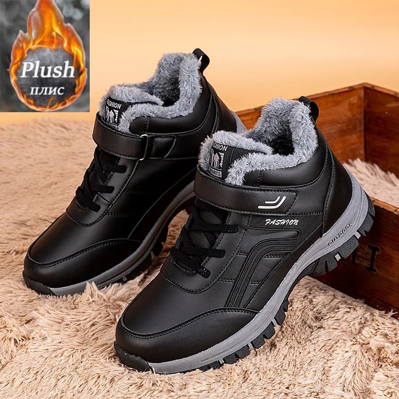 Stivali da uomo Super caldi stivali da neve invernali Sneakers in pelle impermeabile stivali da donna stivaletti da trekking all'aperto scarpe da lavoro