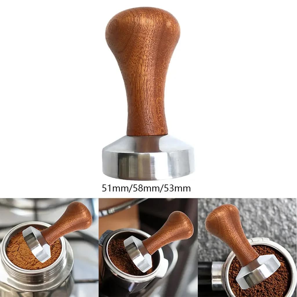 Coffee Tamper Powder Hammer Pressing manico in legno distributore di caffè per macchina per tamponare il martello in polvere per tappetino da caffè ed Espresso