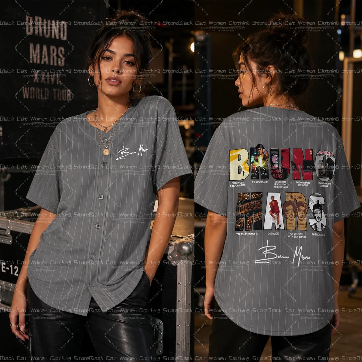 2026 Bruno Mars 24K Hooligans Baseball Jersey Men Women Unisex Short Sleeve Hip Hop Streetwear Tops for Fans Family Matching