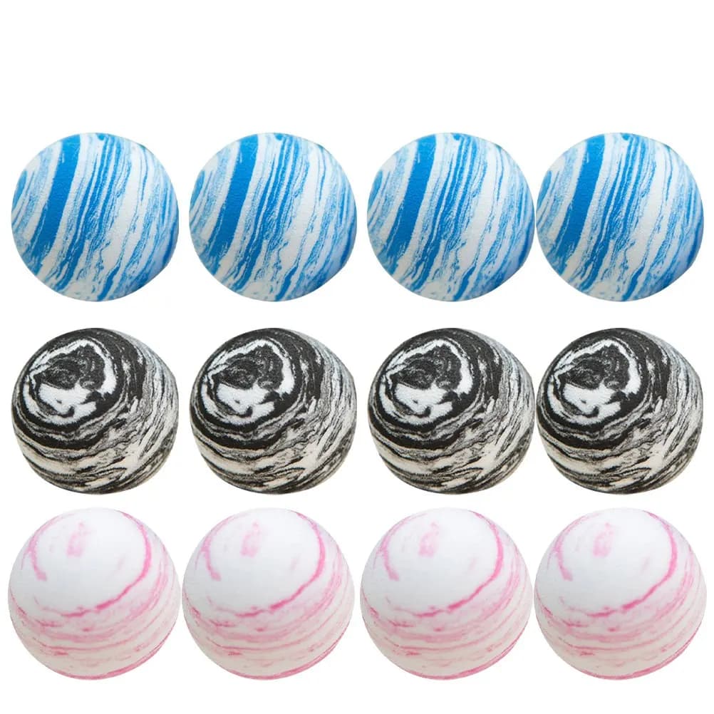 12 Palline da Golf per Allenamento in EVA, Design a Pianeta, Leggere e Colorate, per Esercizio Sportivo di Animali Domestici