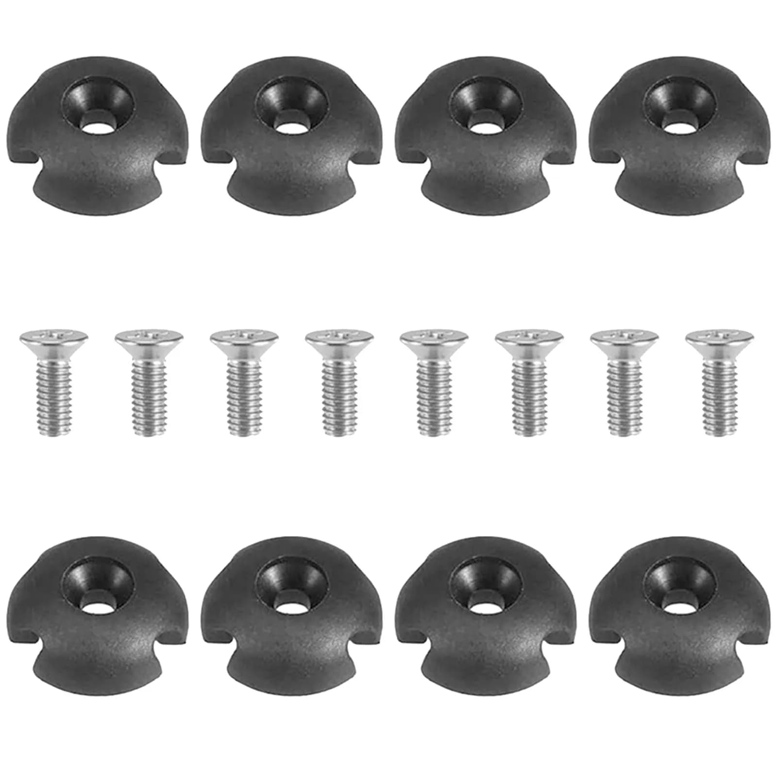8Sets Plastic Kayak Rope Guide Buckle For Kayak Deck Rigging Outdoor Adventure Slotted Round Fitting Marine Accessories