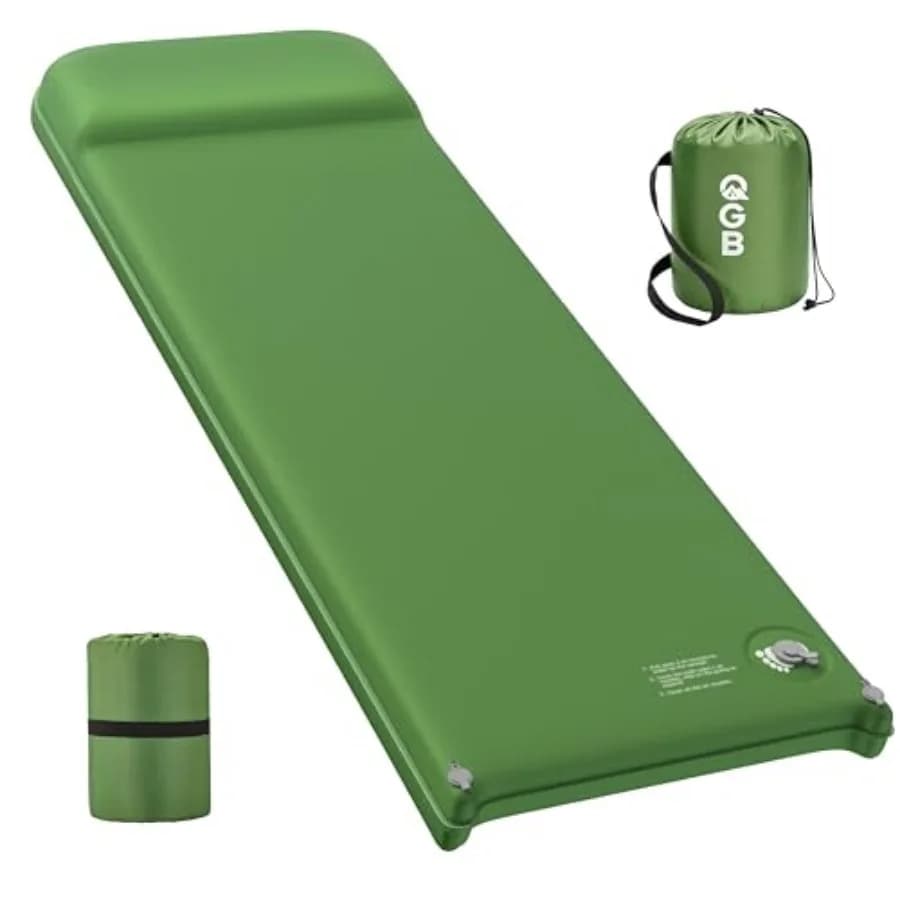 Materassino da Campeggio in Memory Foam, Pieghevole e Portatile, Autogonfiabile, Isolamento R-Value 9.5, Silenzioso