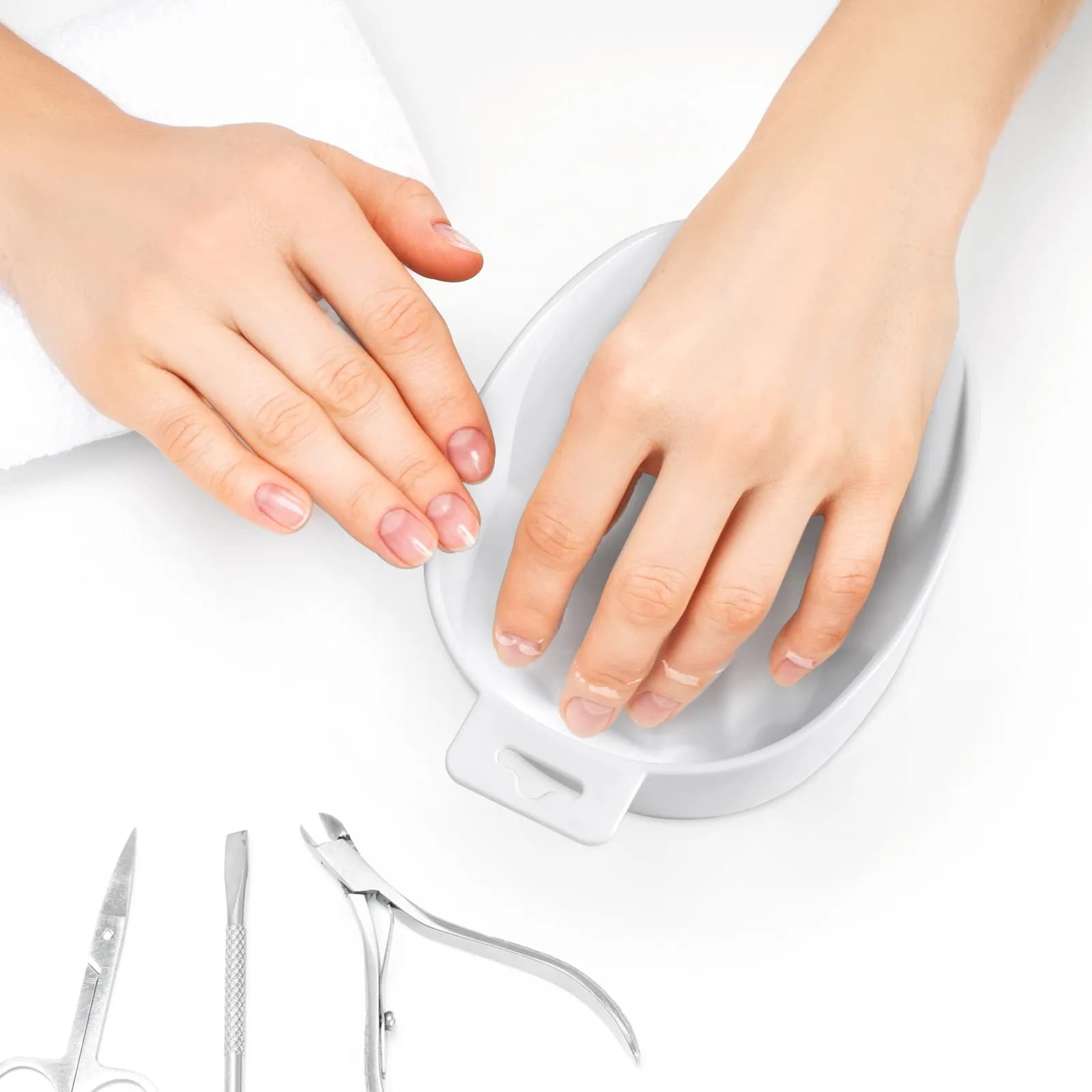 Ciotola per Smalto Unghie 1 Pezzo, Vassoio in Plastica per Manicure 17x12.2x5cm, Rimozione Smalto e Ammorbidimento Cuticole, Uso Professionale e Domestico