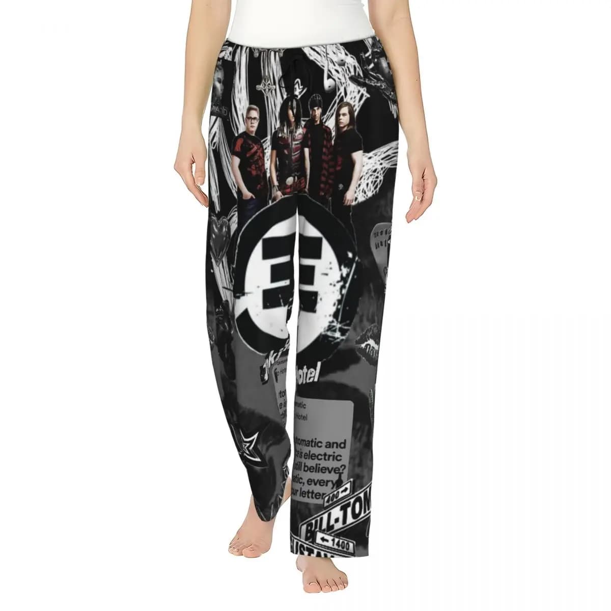 Custom Tokio Hotel Women Pajama Pants Lounge Sleep Sleepwear Bottoms with Pockets
