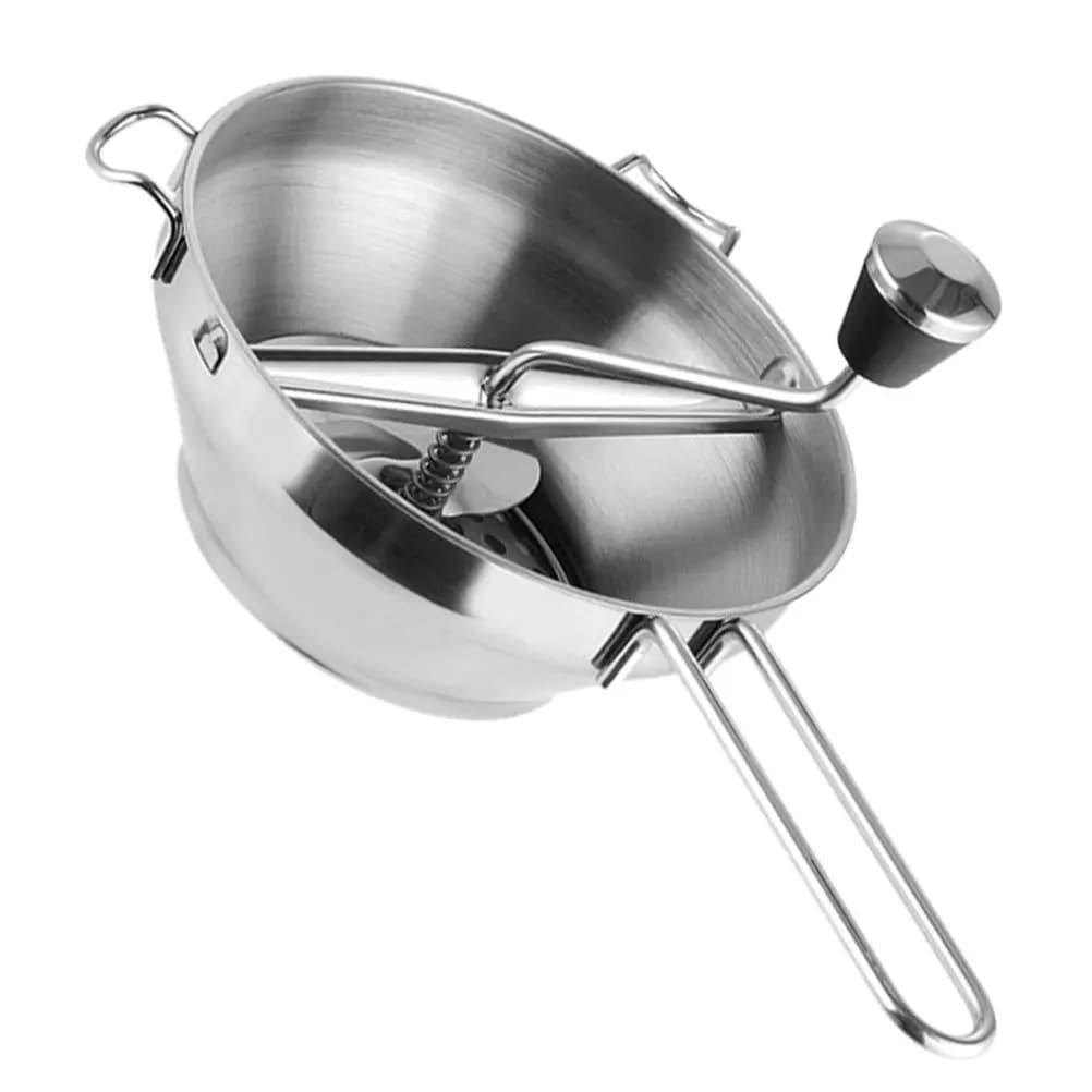 Tritatutto Manuale in Acciaio Inox, Frullatore Multifunzionale da Cucina, Utensile per Pappe, Marmellate, Aglio, Patate, Trituratore per Verdure
