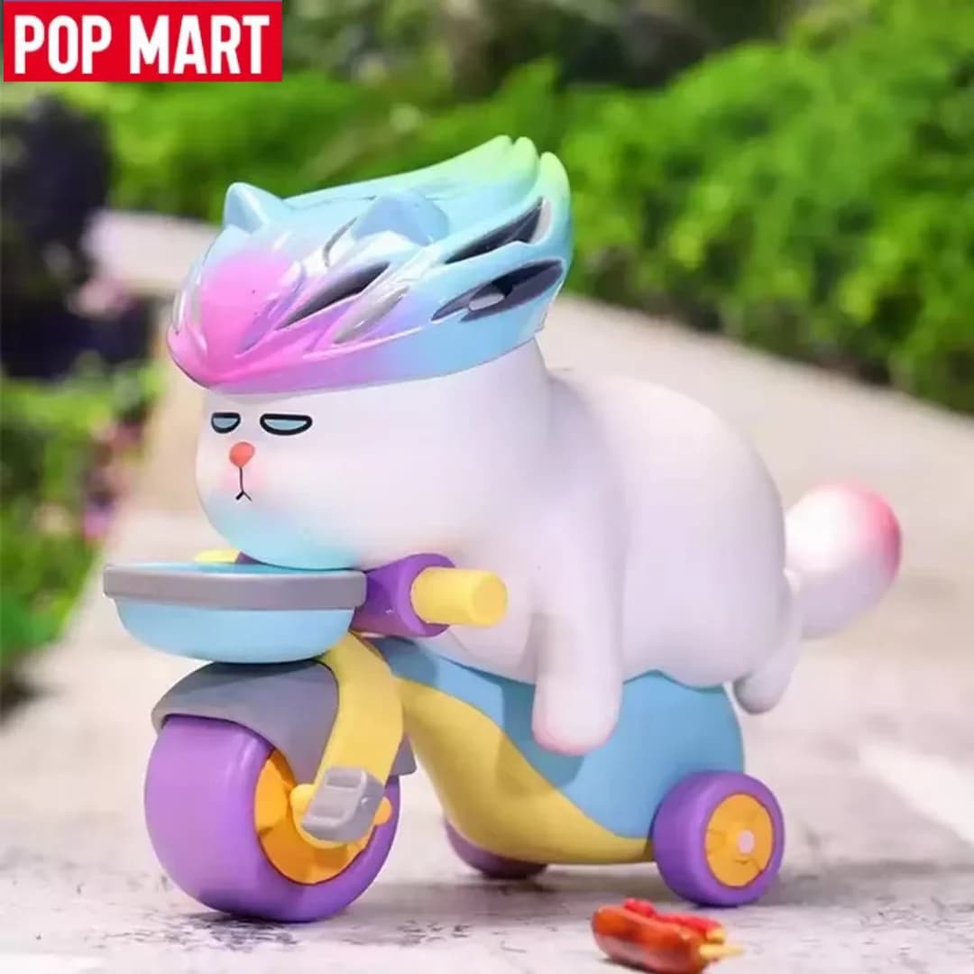 POP MART Vivicat Serie di caschi carini Scatola cieca Scatola misteriosa Giocattoli Bambola Simpatica figura anime Ornamenti per il desktop Regalo del festival della ragazza