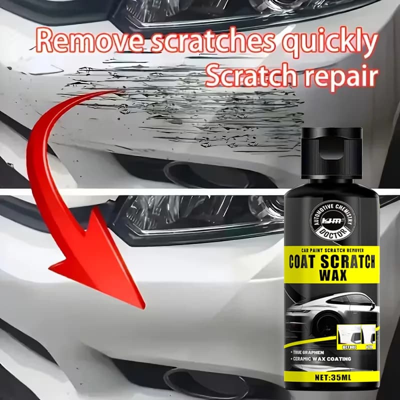Cera lucidante per la rimozione di graffi auto da 35ml, composto per la riparazione della vernice, rimozione di segni a spirale e graffi, lucidatura con rivestimento ceramico per auto
