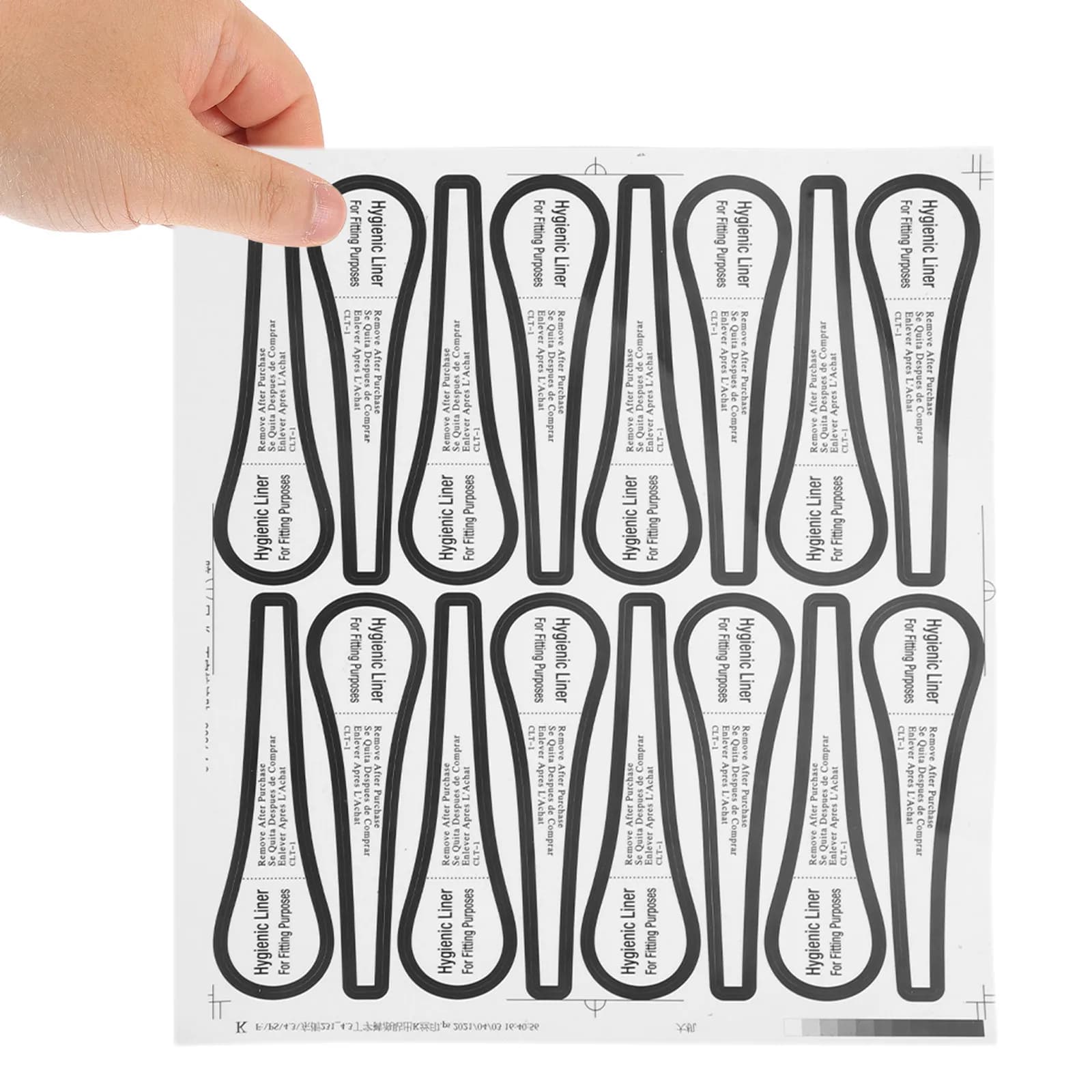150Pcs Swimwear Label Stickers Adhesive Protective Stickers for Underwear Bikini Swim Suit Try on Decals