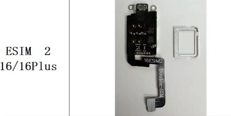 Esim 2 MEP flex cable + Sim physical sim card with DB IC for IP14 14plus IP15 IP16 16plus 14promax 15promax 16promax