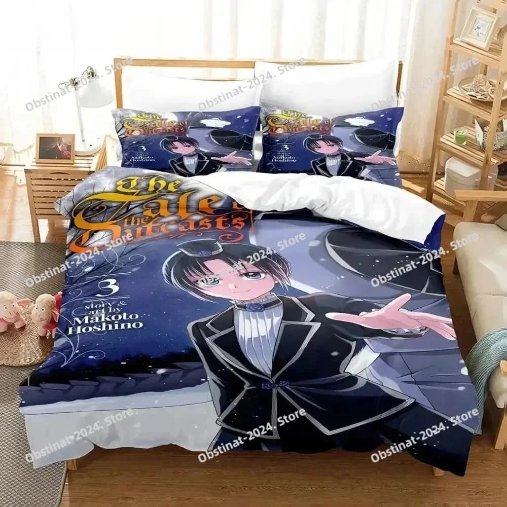 Anime The Tale Of Outcasts Set biancheria da letto Ragazzi Ragazze Twin Queen Size Copripiumino Federa Letto Ragazzi Tessili per la casa per adulti