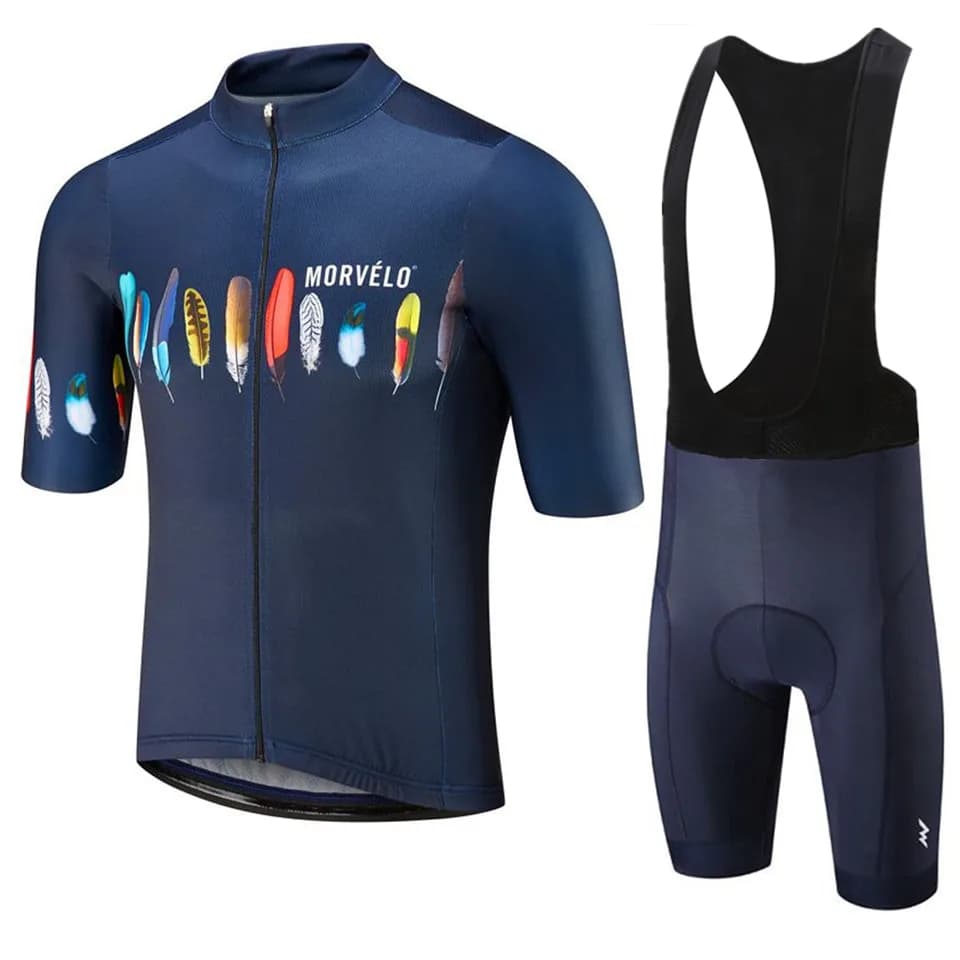 Set sportivo per bici da strada Abbigliamento da ciclismo estivo 2024 Pro Team Uniformi da giacca da uomo Abbigliamento Jersey Uomo Pantaloni da Mtb Completo con bretelle