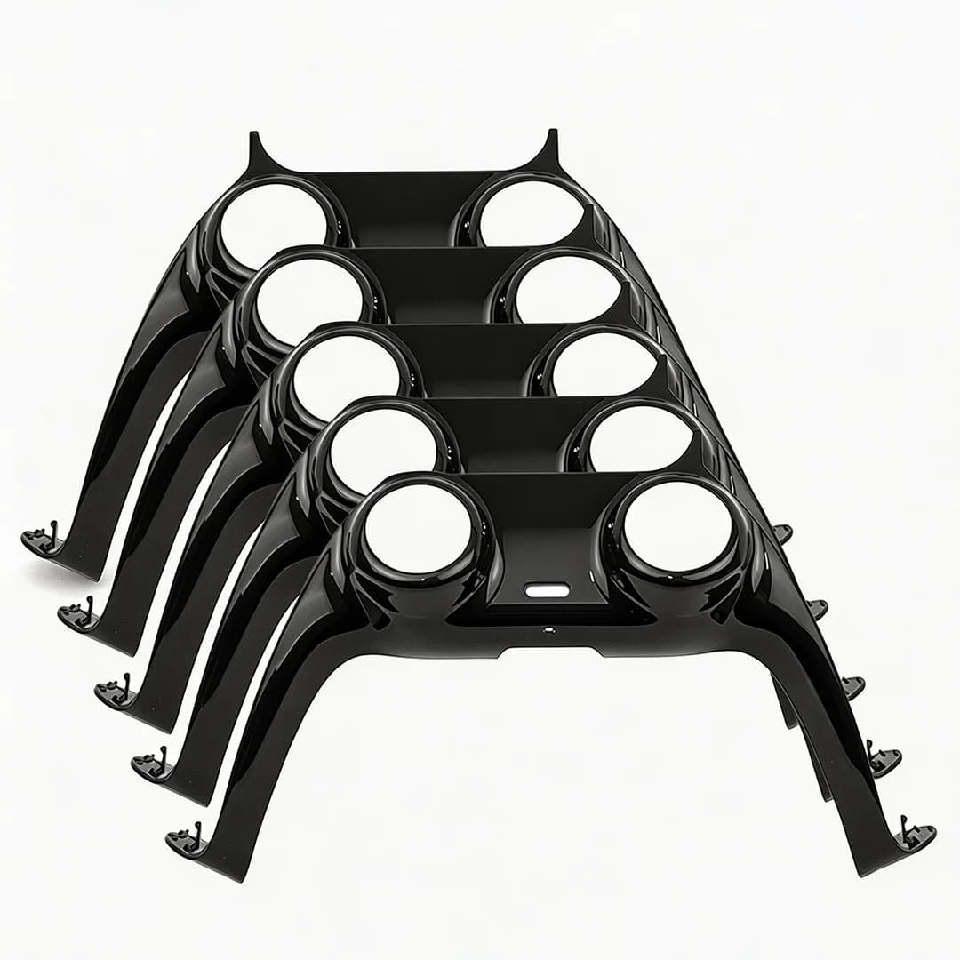 5PCS Black Glossy Surface Decorative Strip For PS5 Game Handle Shell Protective Replacement Shell For PS5 Accessories