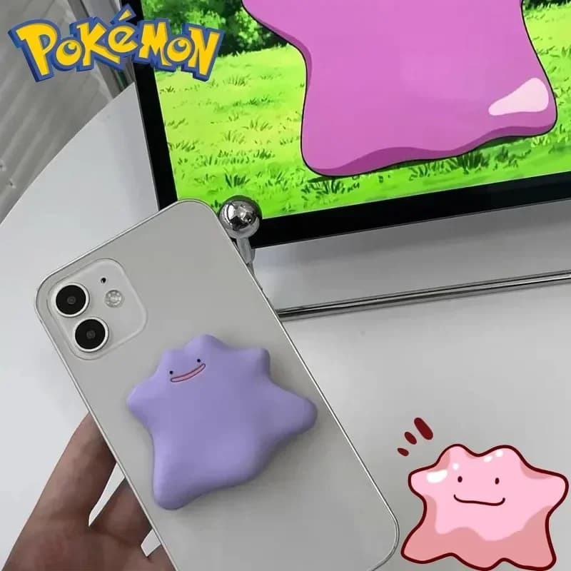 Pokemon Ditto Finger Ring Holder Stand for IPhone Xiaomi Support Telephone Mobilephones Grip Cartoon Tok Folding Socket Bracket